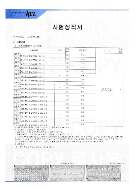 시험성적서